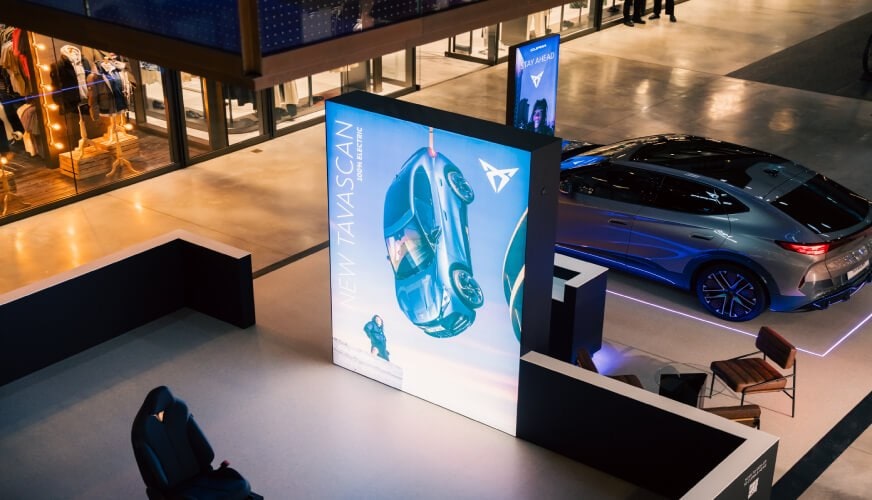 The CUPRA Tavascan display at Battersea