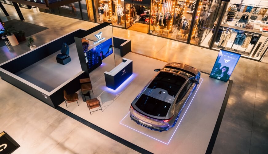The CUPRA Tavascan display at Battersea