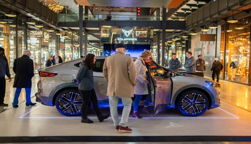 Taking a look at the CUPRA Tavascan at Battersea