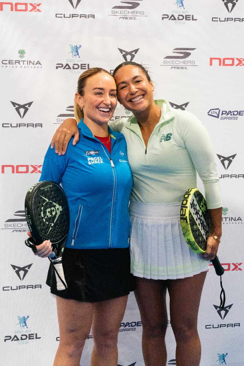 Two padel players after the Pro Am Padel Tour 2025