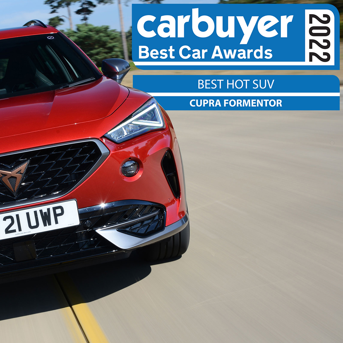 CUPRA Formentor - Best Hot SUV at Carbuyer Car of the Year Awards 2022
