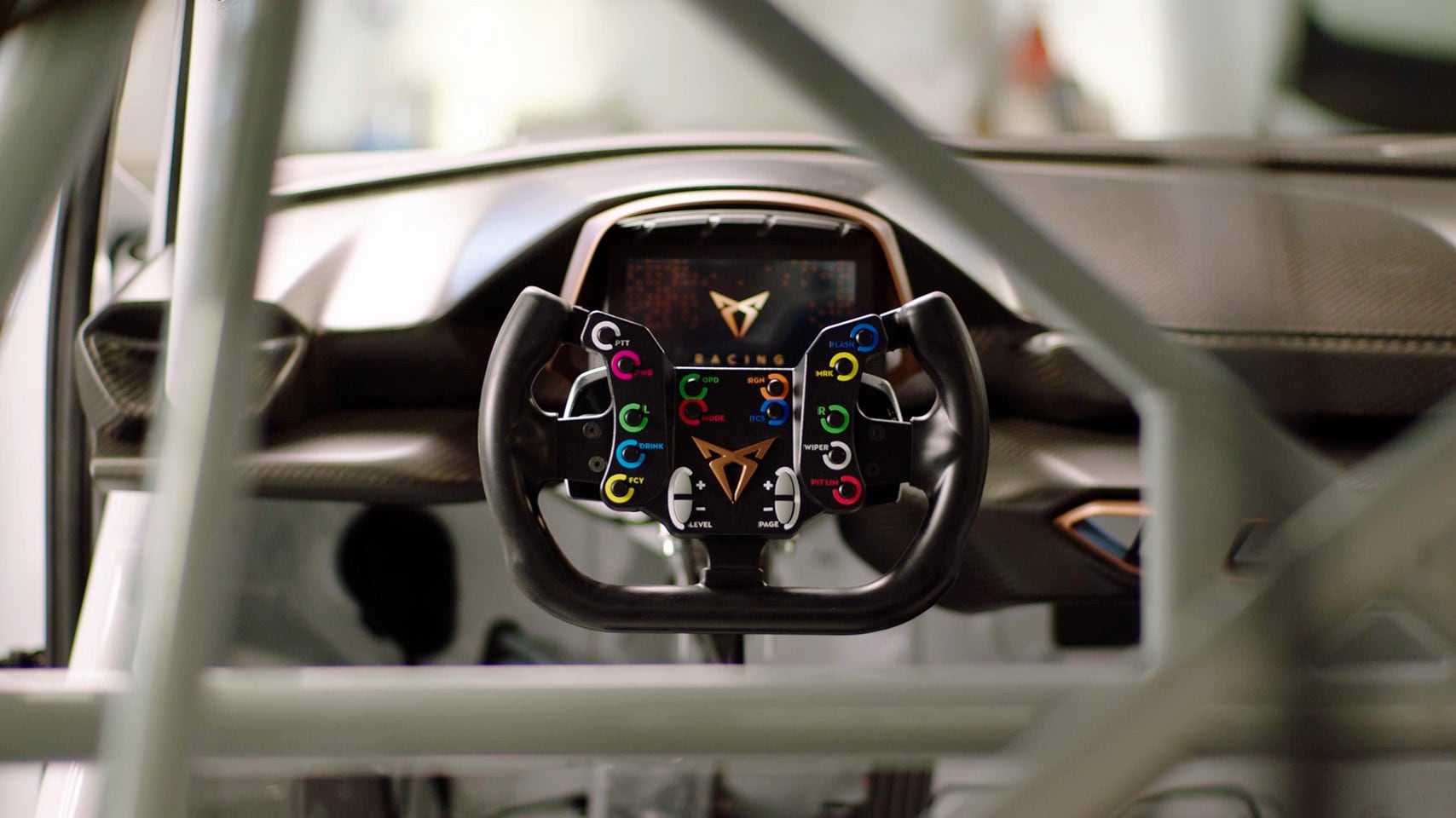 CUPRA e-Racer steering wheel