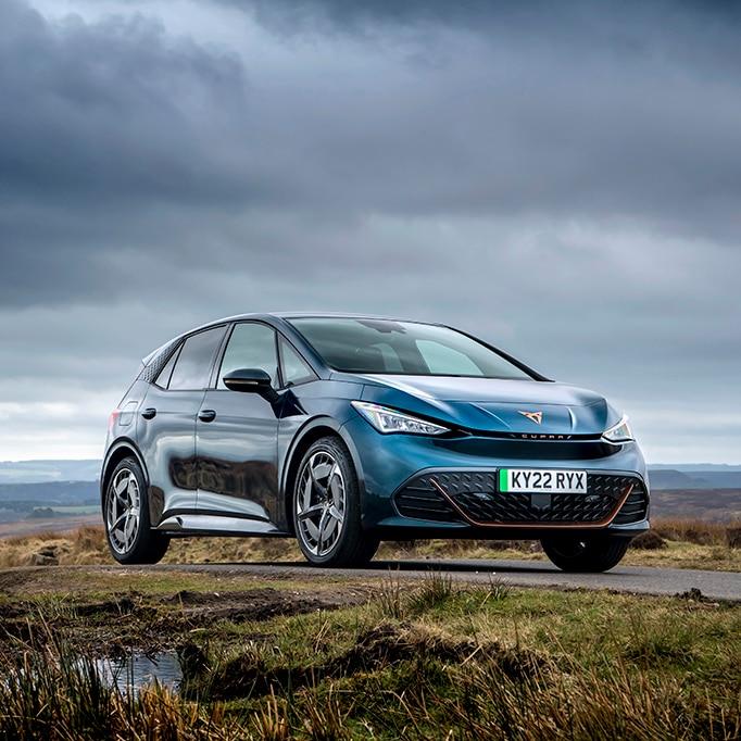 CUPRA Born driving through countryside