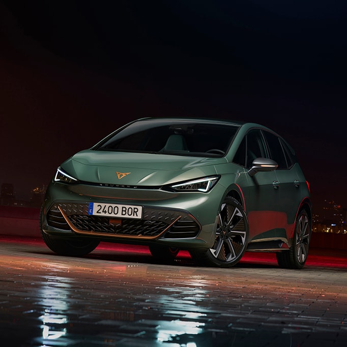 The CUPRA Born in Forest Green