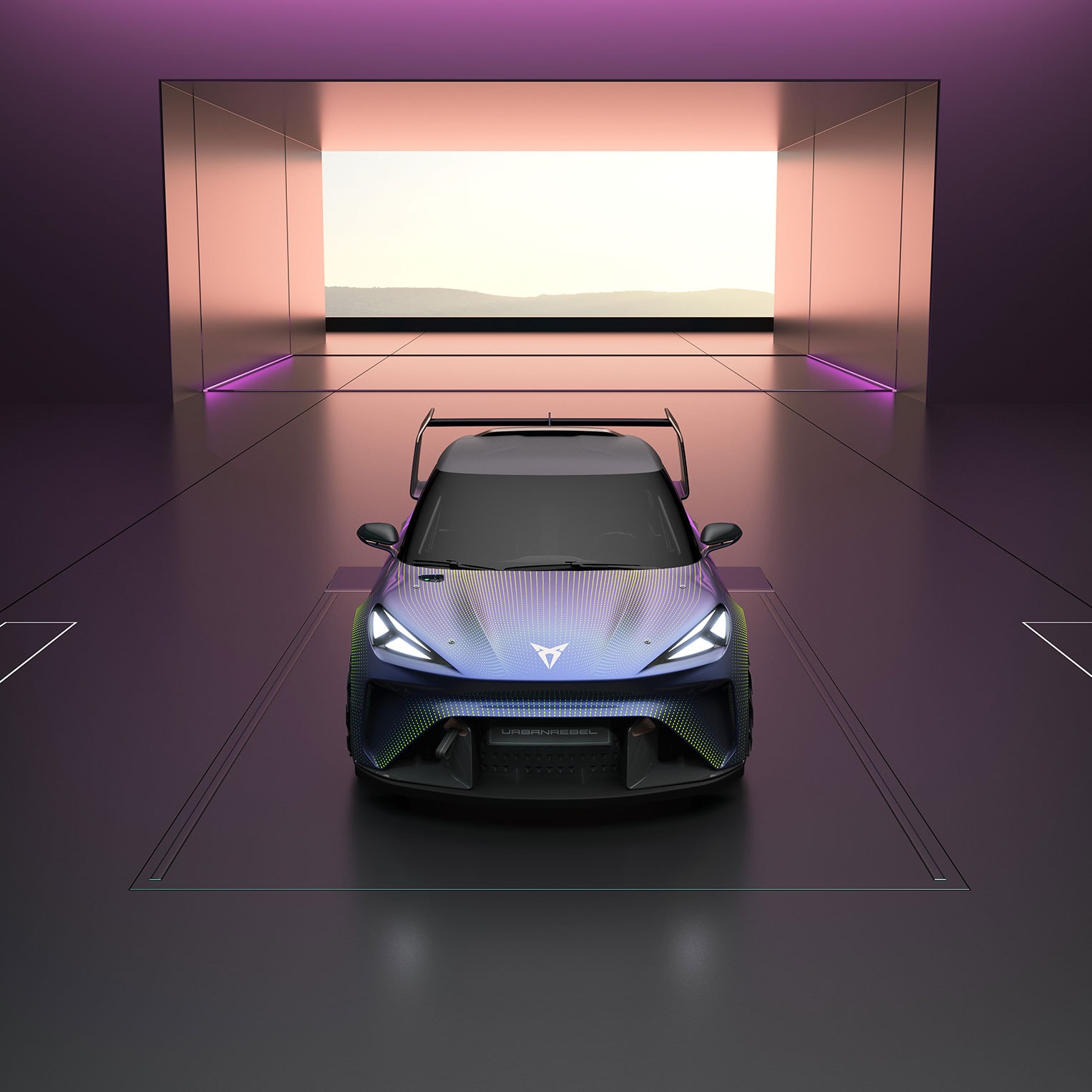 CUPRA UrbanRebel electric concept car front view