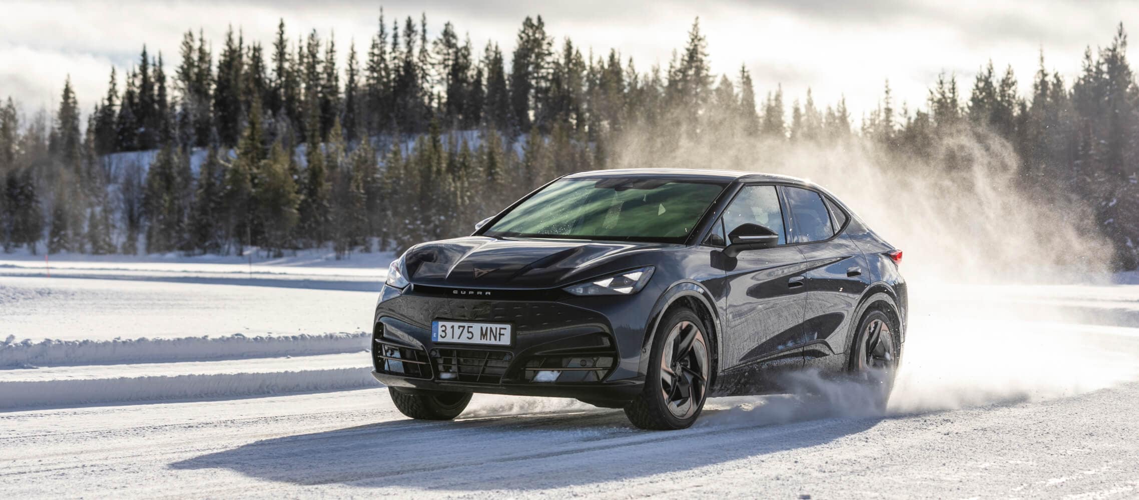 CUPRA Tavascan driving in Lapland