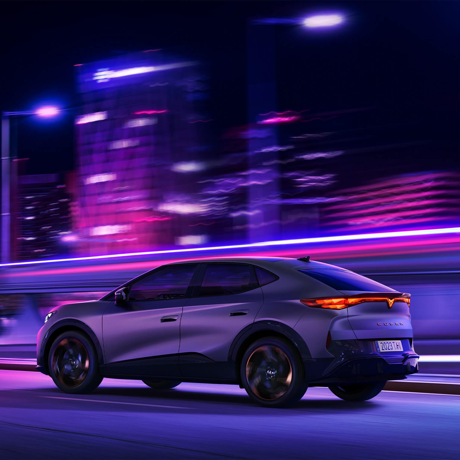 CUPRA Tavascan at night