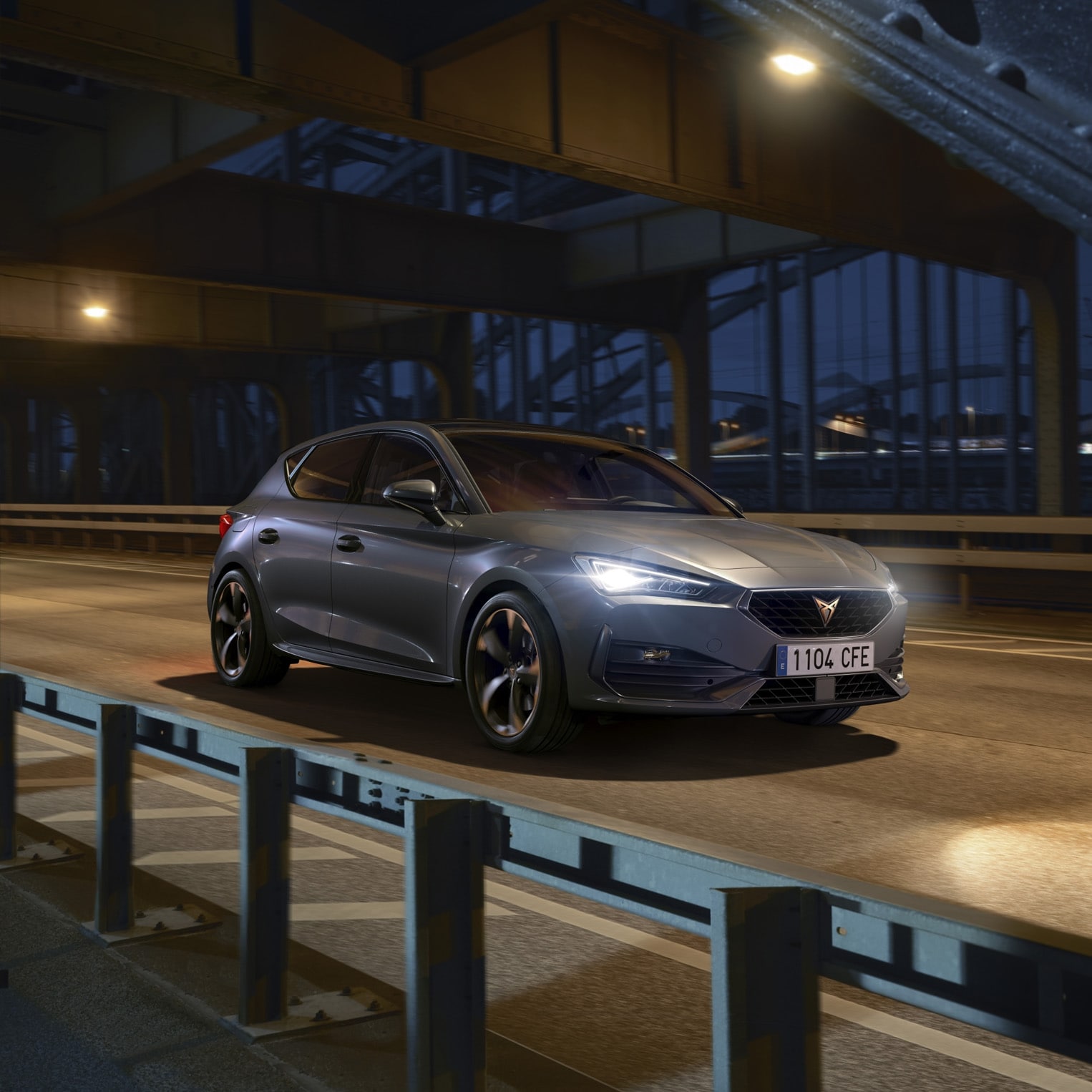 CUPRA Leon driving at night