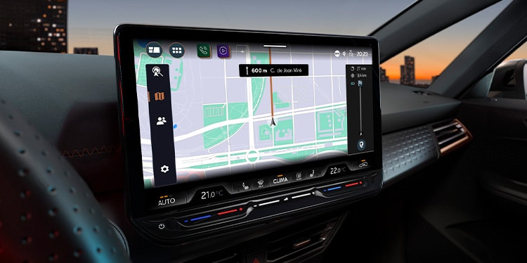 the infotainment system in a CUPRA Born