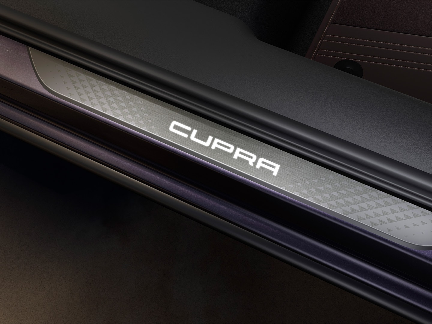 Close-up of scuff plates of a CUPRA Terramar.
