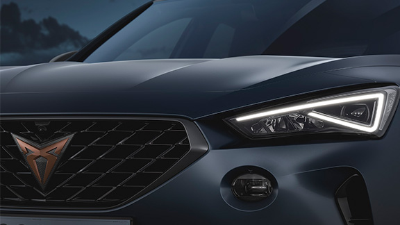 new cupra formentor compact suv with full led lights