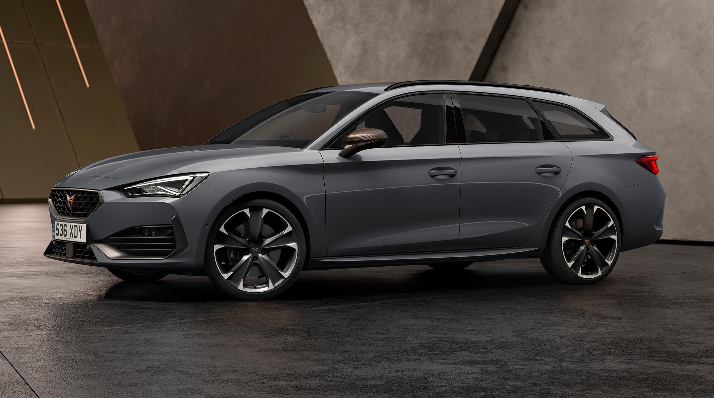 new CUPRA Leon Sportstourer ehybrid family sports car in graphene grey colour specifications