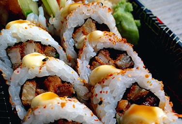 A platter of sushi