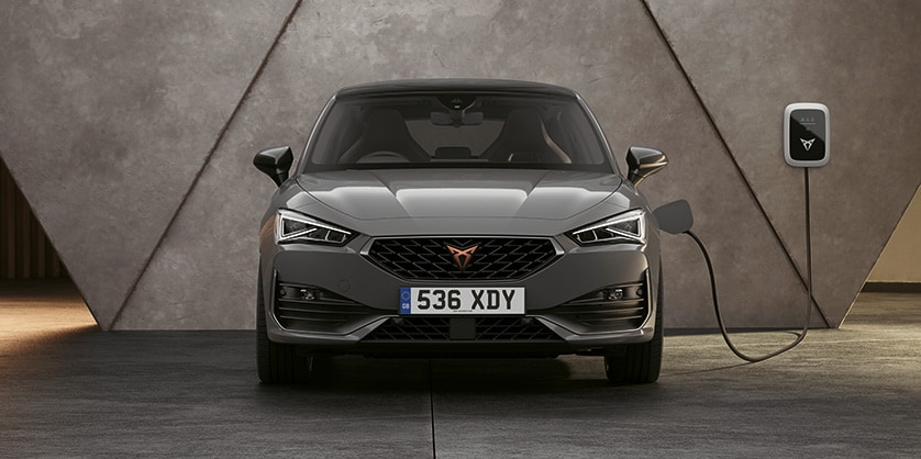 A CUPRA Leon being charged