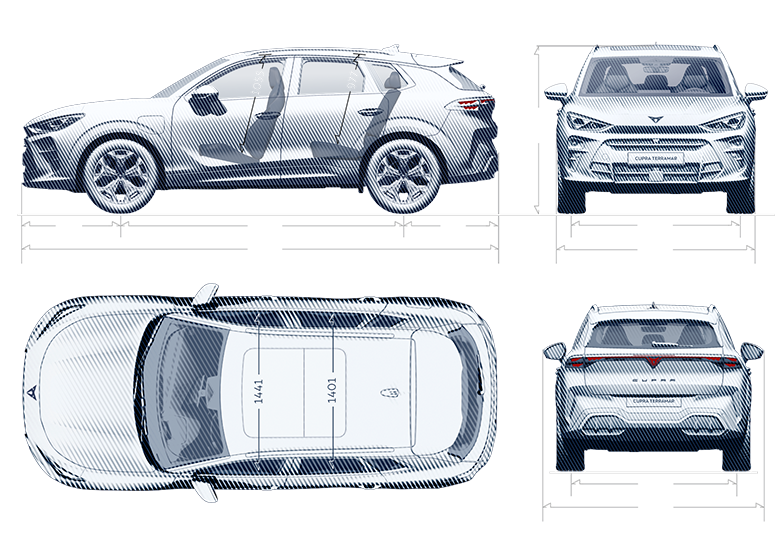 CUPRA Terramar dimensions